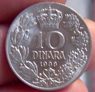 1938 Yugoslavia 10 Dinara KM 22 Superb Grade Scarce BU Coin