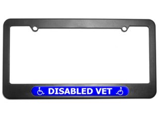 Disabled Vet Handicapped Veteran License Plate Tag Frame Colors