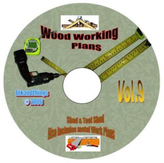 Wood Working Plans Vol 9 Over 45 Shed Tool Shed Project Plans on PC CD