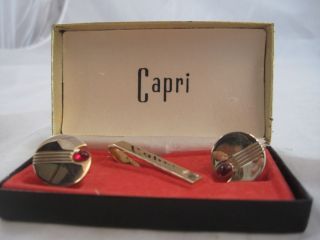  Vintage Mens Capri Cufflinks Set