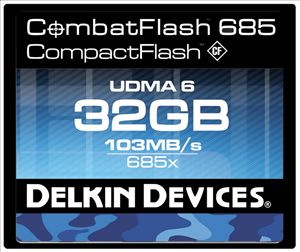 Delkin Devices DDCFCOMBAT685 32GB 32GB Combatflash 685 UDMA 6 Compact