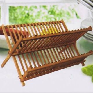 Wooden Dish Rack Folding Wooden Dish Drainer New