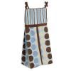  Brown Beige & Blue Striped Polka Dot Baby Boy Nursery Crib Bedding
