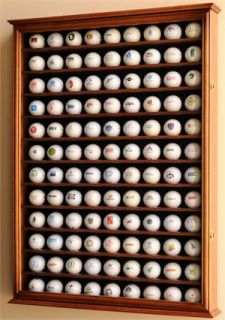 108 Golf Ball Display Case PGA Cabinet Rack Wall Holder