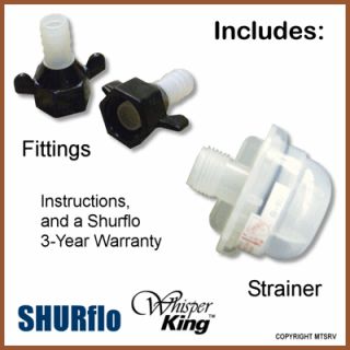 Shurflo Whisper King 12V Demand RV Fresh Water Pump w Fittings Brand