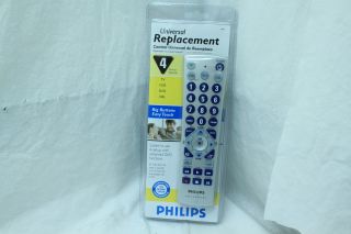 philips pm4s 4 device universal remote control tv vcr dvd cbl brand