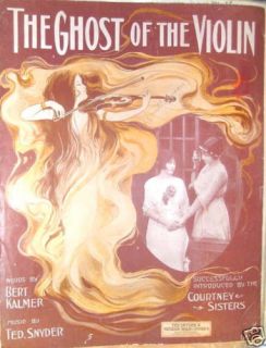 Ghost of The Violin 1912 Sheet Music w Elegant Pfeiffer Cover w Dream