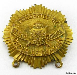 Demolay Vintage Masonic Medal Grand Council Medallion