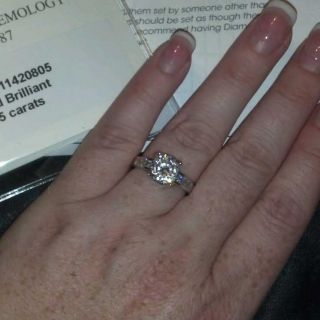 Diamond Nexus 3 05 Center 3 65TCW Engagement Ring