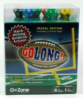 Go Long Golong Football Dice Game Portable Travel Edition w Bag Free