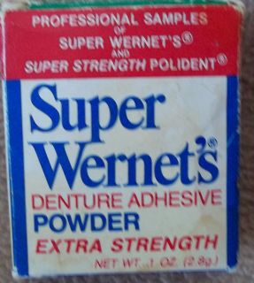   WERNETS Sample Box Denture Adhesive Powder 2Bottle BLOCK DRUG CO PO