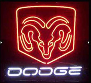 dodge ram neon sign 18 inches high x 17 inches wide  to