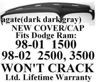 Dodge Ram Truck Dark Gray Agate Dash Cover cap panel dashboard board
