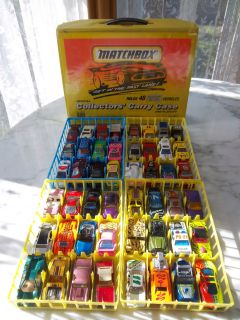  Carry Case Vintage Lot of 48 Diecast Metal Cars Vehicles