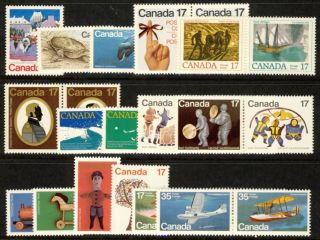 CANADA   1980   Complete set of thirty one commemorative stamps