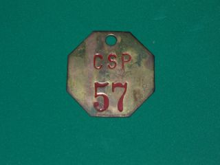  Vintage Brass Tag CSP 57