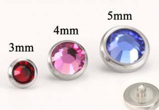 14g Internal Replacement Flat Disc Gem in 3 sizes and 14 colors