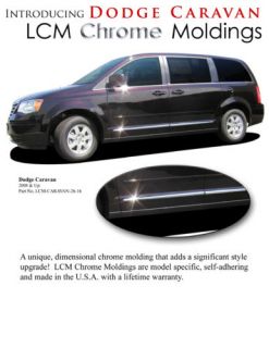 Dodge Caravan Chrome Body Side Mouldings Trim 2008 2011