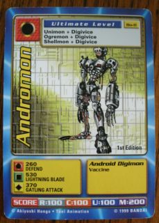  Andromon Bo 11 1st Edition Digimon Card