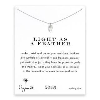 Dogeared Light As A Feather Sterling Silver Reminder Necklace