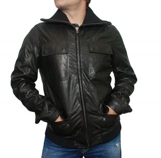 Diesel Black Gold $890 Lexon Mens Leather Jacket Size M Authentic