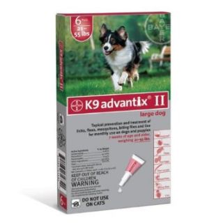 K9 Advantix II Flea Treatment for Dogs 21 55 lbs 12 Treatments