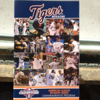 Detroit Tigers ALDS Postseason Program 2012 vs Oakland Athletics AS