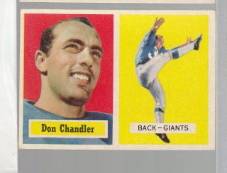  1957 Topps 23 Don Chandler Giants Rookie