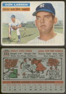3461 1956 Topps 332 Don Larsen Yankees GD