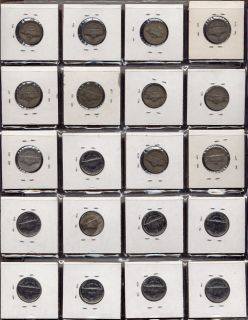 You will receive 105 old US coins, 35% silver, war nickles with a face