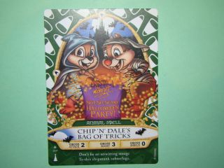 WDW  Disney Sorcerer Magic Kingdom Special Card Chip and Dale
