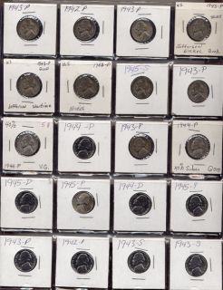 You will receive 105 old US coins, 35% silver, war nickles with a face