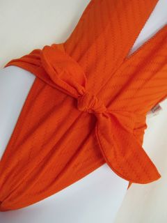 Vintage 70s Deweese 8 MON0KINI Bathing Swim Suit Orange