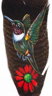 Navajo Gentle Beauty Hummingbird Feather Painting Donovan Begay