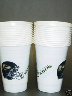 NFL Disposable Plastic Cups Baltimore Ravens New