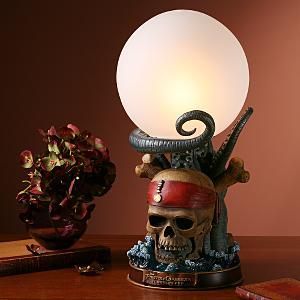 Pirates of The Caribbean Disney Lamp Statue Resin New