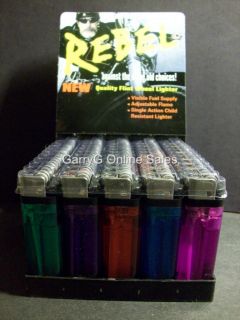 Disposable Lighters Case of 50 with Retail Display Tray