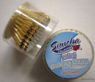  Foil Cupcake Muffin Holder 40 Ct Disposable Baking Cup Liners