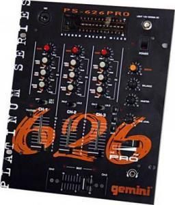  Gemini PS 626 Pro 3 Channel DJ Mixer