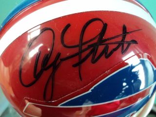 Signed Doug Flutie Buffalo Bills Mini Football Helmet JSA or PSA