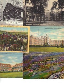  College Postcards Dickinson Swarthmore w J Bucknell PA