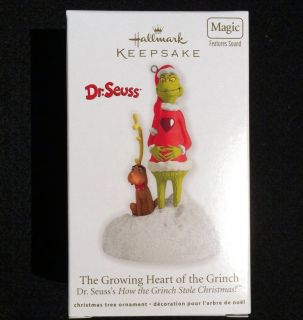   2012 The Growing Heart of the Grinch Dr Seuss Christmas Ornament MIB