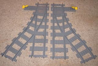 Lego Train Track Power Functions Right & Left Switch Tracks 7895