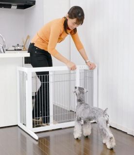 Richell Freestanding Pet Gate HS Dog Gate White Pet Gate