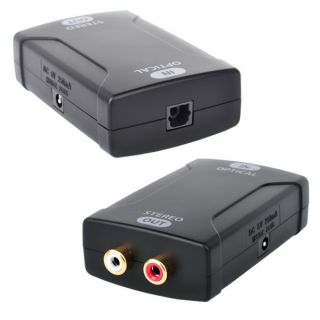 Digital Optical Toslink to Analog RCA L R Audio Converter Adapter USA