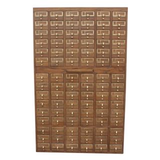 90 drawer card file cabinet wood 3 cabinets available price per item