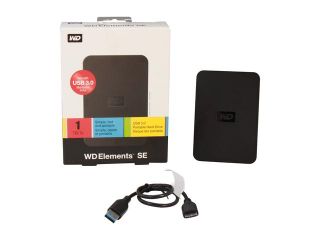 New Western Digital Elements SE 1TB Portable Hard Drive WDBPCK0010BBK