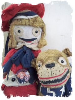 Antique Style ★ Buster Brown Tige Dog Doll Set ★ by Whendis Bears
