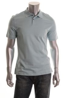 Calvin Klein New Dressy Refined Blue Short Sleeve Two Button Polo M