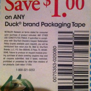 20 Coupons $1 1 Duck Brand Packaging Tape Can Double 1 31